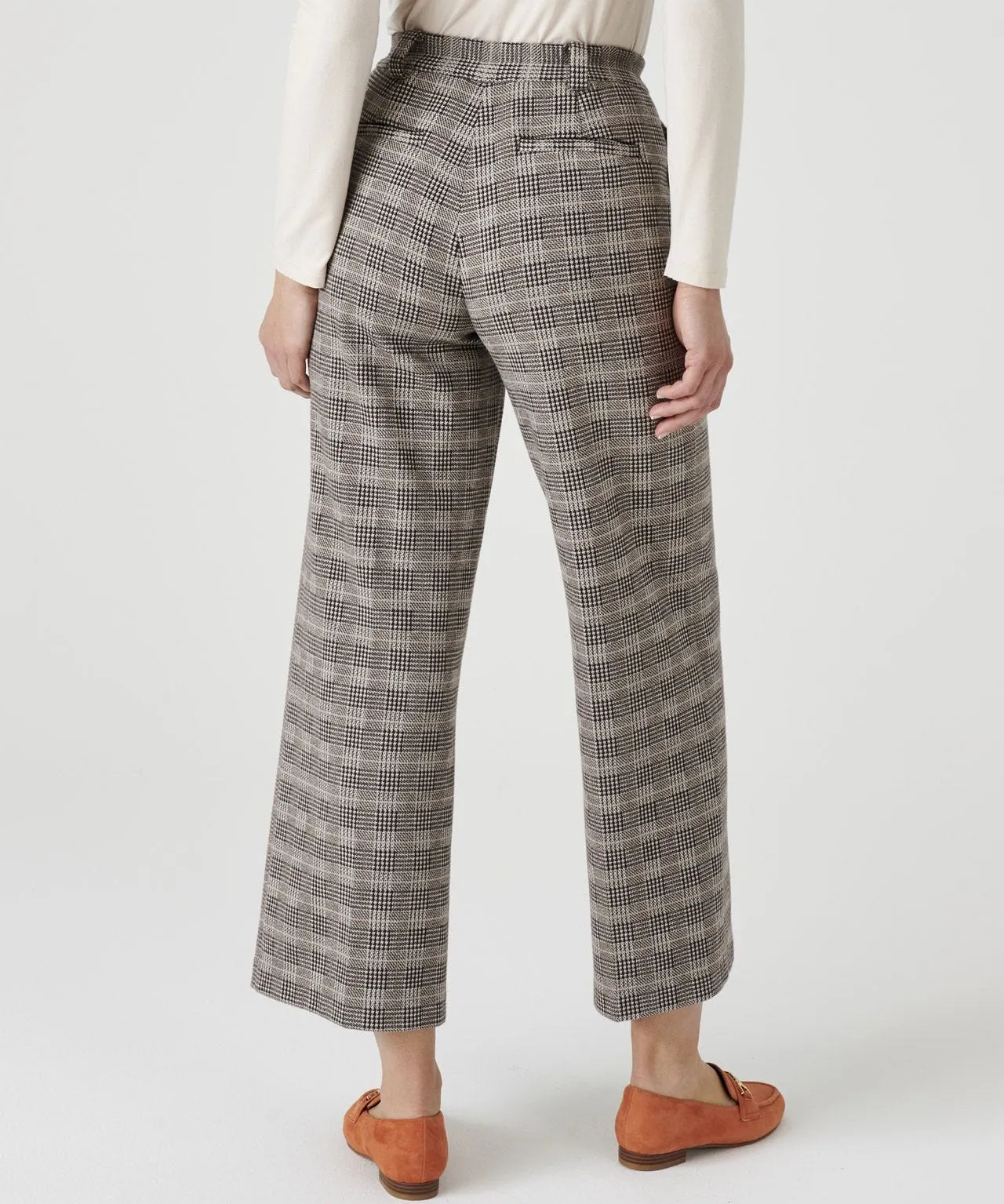 7/8 Checkered Knit Pants