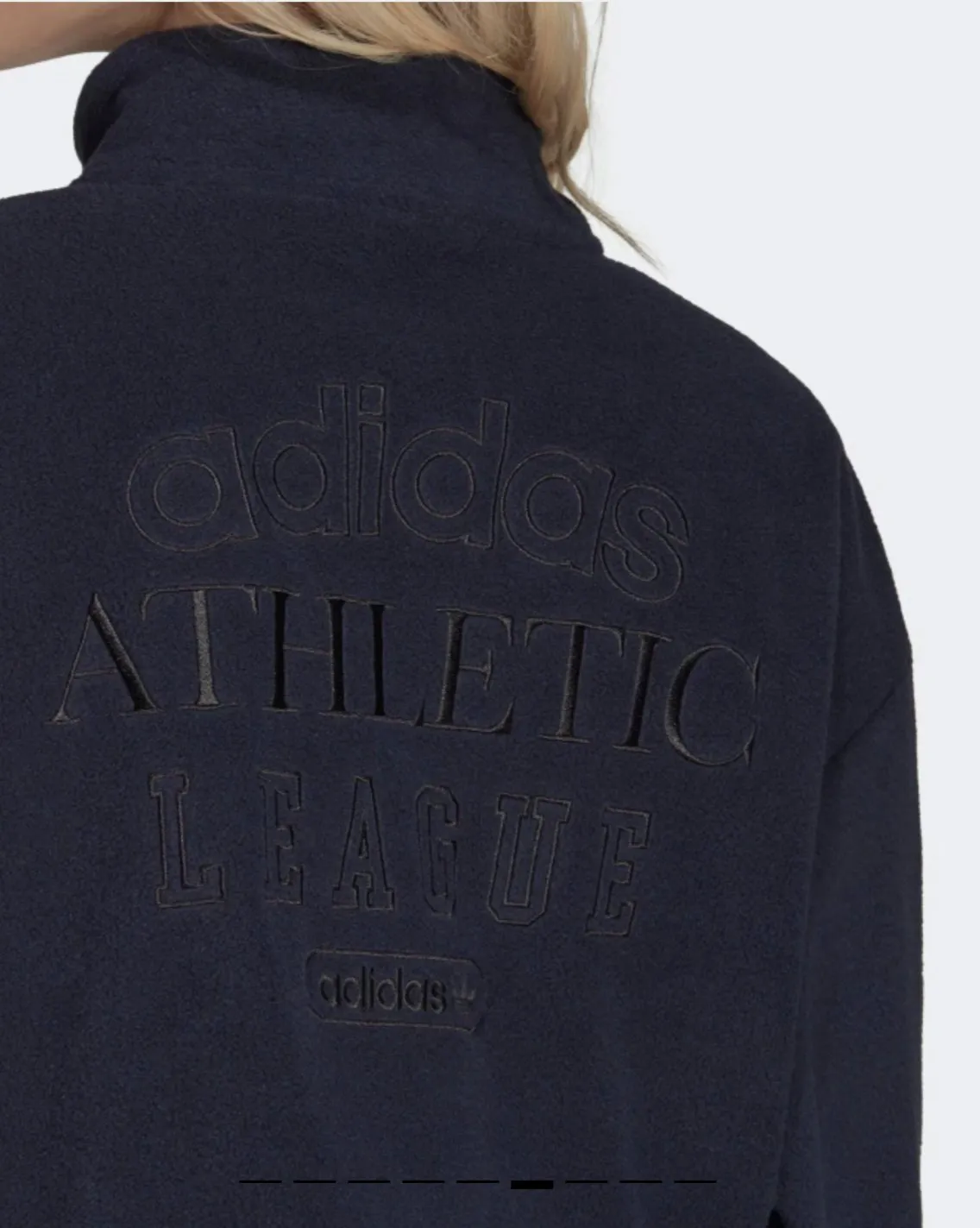 ADIDAS 1/4 ZIP LUXURY CROPPED SWEATER.