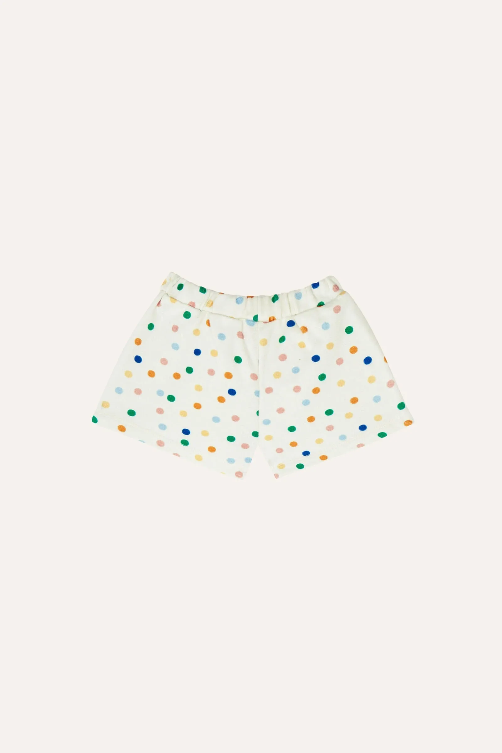 Allover Dots Baby Shorts - Ecru