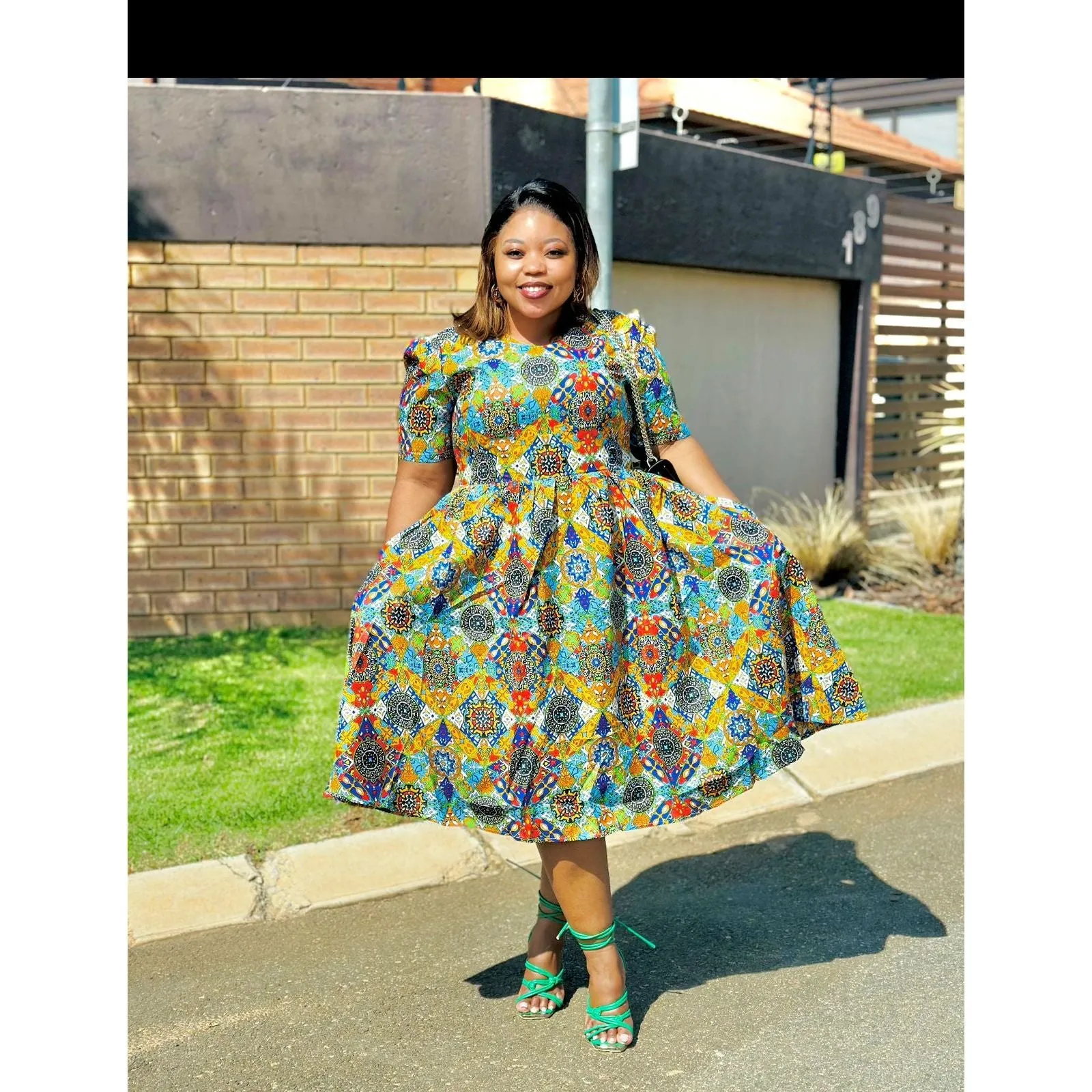 Ankara Mini Dress with Pockets