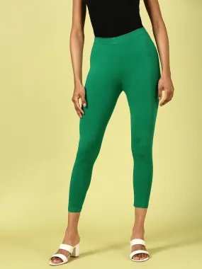 Emerald Green Ankle Length Leggings Online Shop