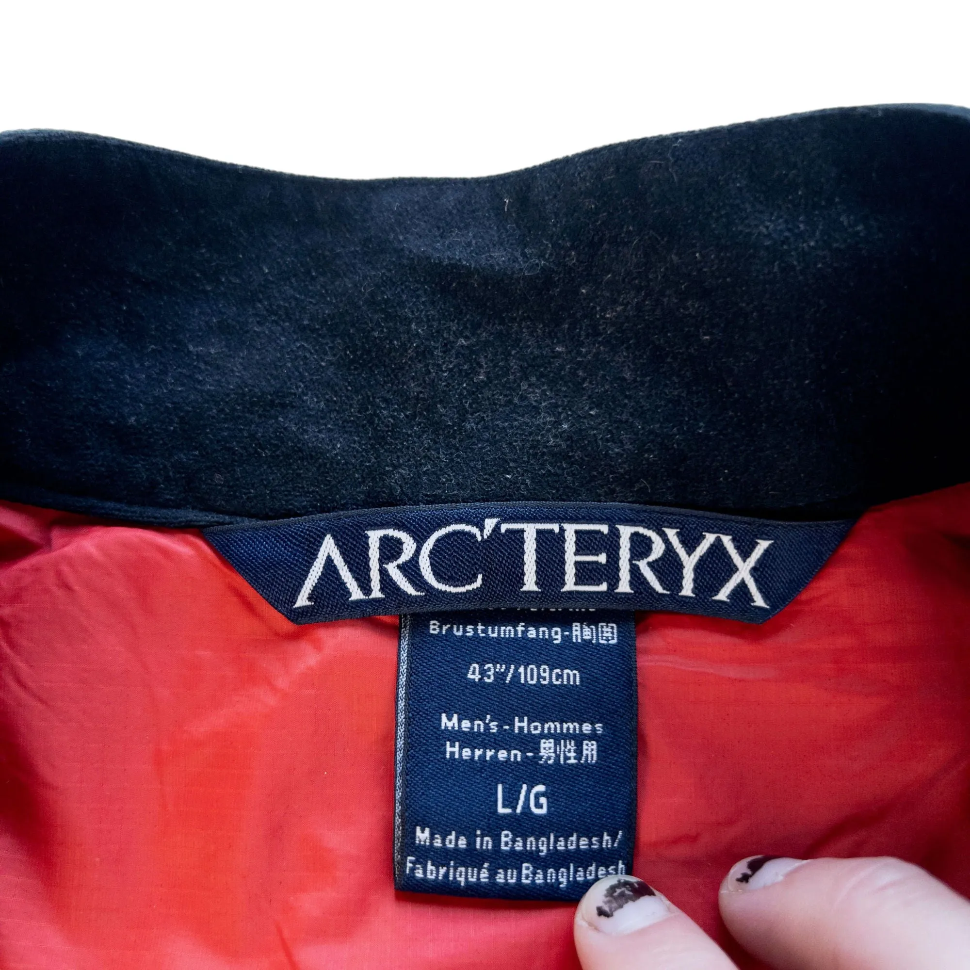 Arc'teryx Grey Down Jacket Lightweight Large | Second Wave Vintage