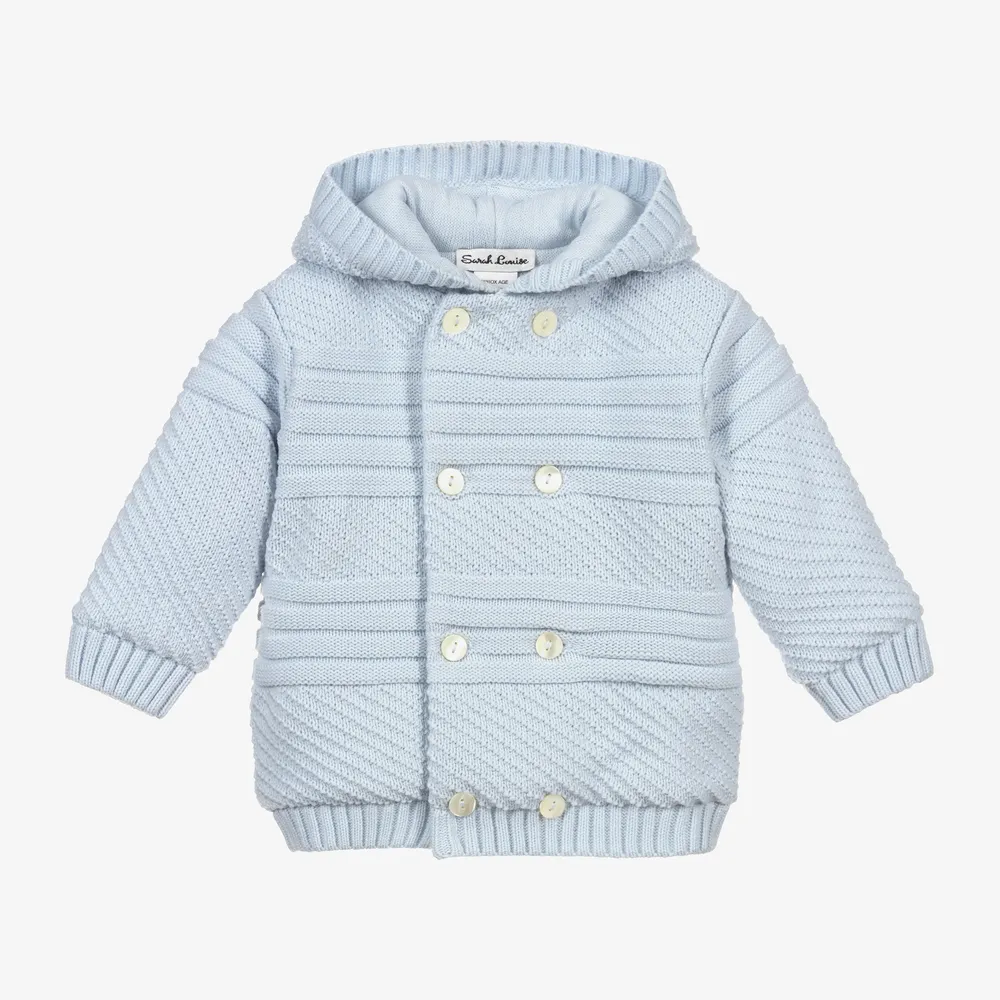 Baby Blue Handknit Stroller Jacket