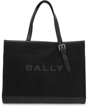 Bally East West Nylon Leather Tote Bag