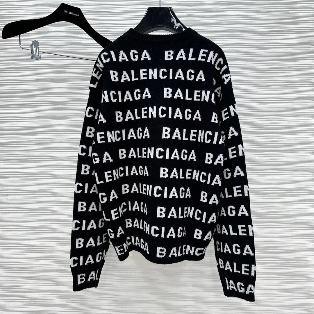 Black and White Writing Sweater 2023