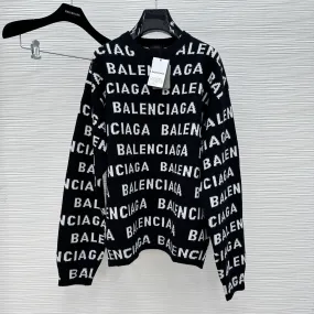 Black and White Writing Sweater 2023