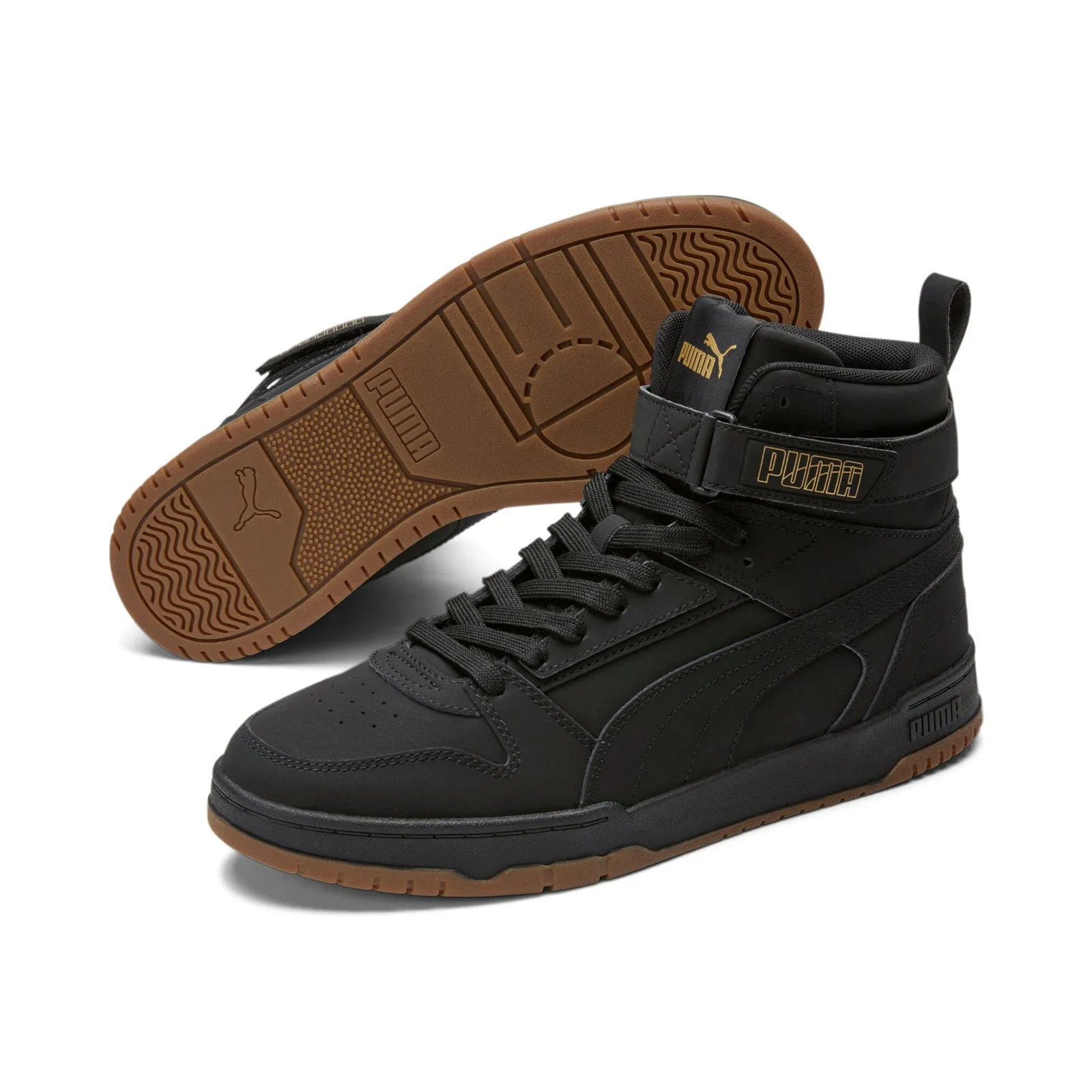 Black Nubuck Lifestyle Sneakers Shoes for Men by Puma RBD Game Buck 38842601