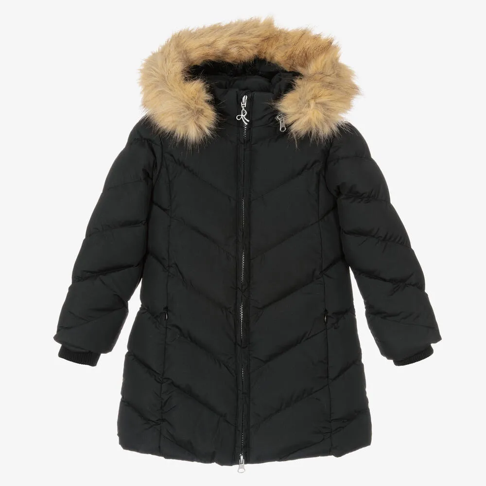 Black Puffer Coat for Girls