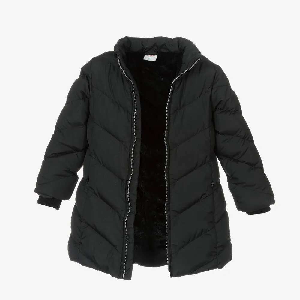 Black Puffer Coat for Girls