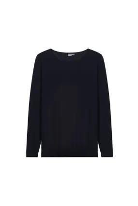 Black Wool Swing Sweater