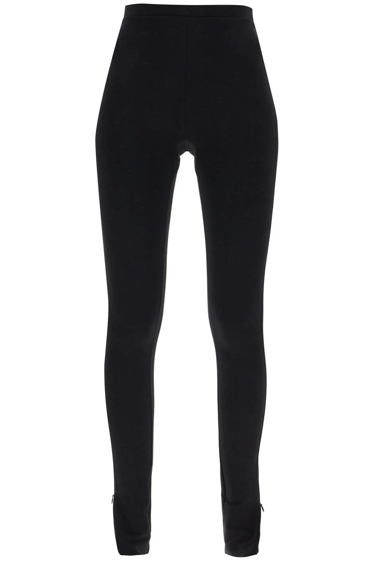 Black Zip Cuff Leggings by Toteme