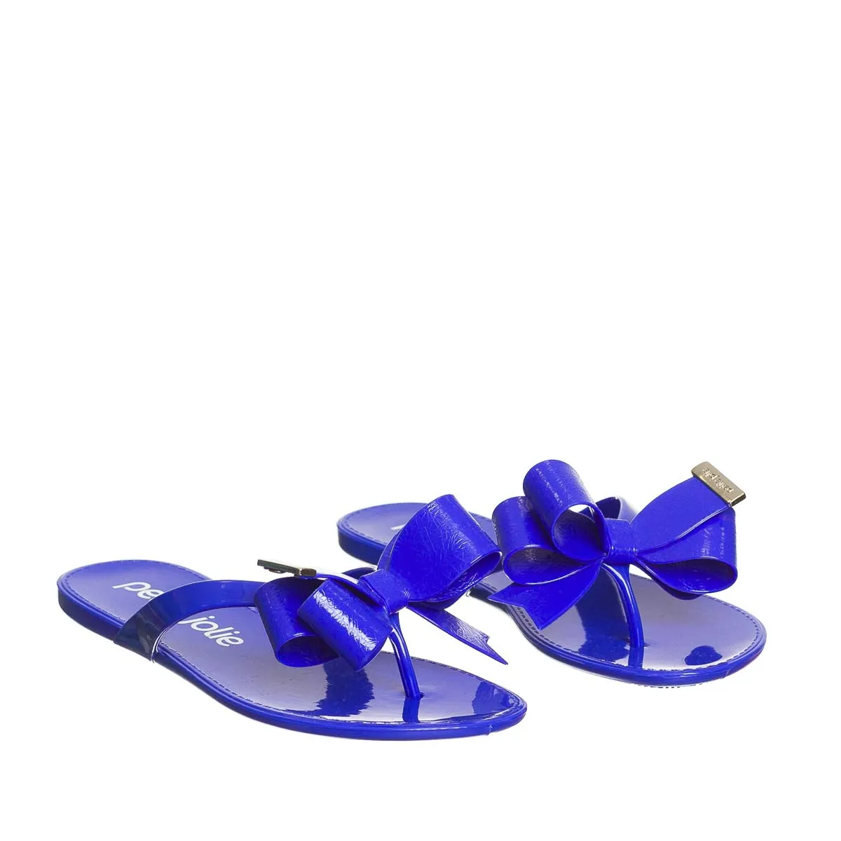 Blue Bow Sandals - Royal Blue with Big Bow