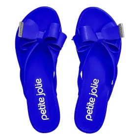 Blue Bow Sandals - Royal Blue with Big Bow