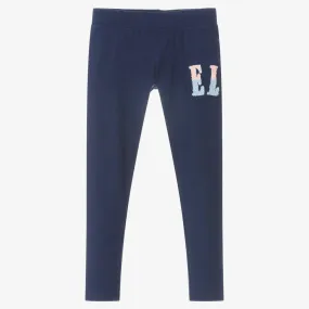 Blue Cotton Leggings for Girls