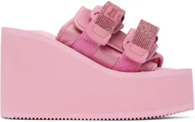 Blumarine Pink Suicoke Edition MOTO-Cab Heeled Sandals