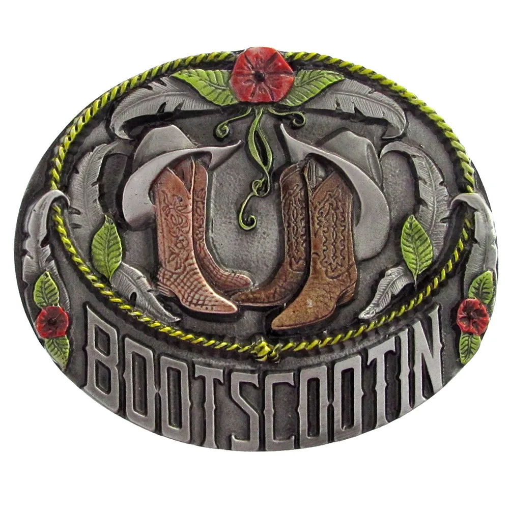 BU-014E - Western Style Belt Buckle for Line Dancing