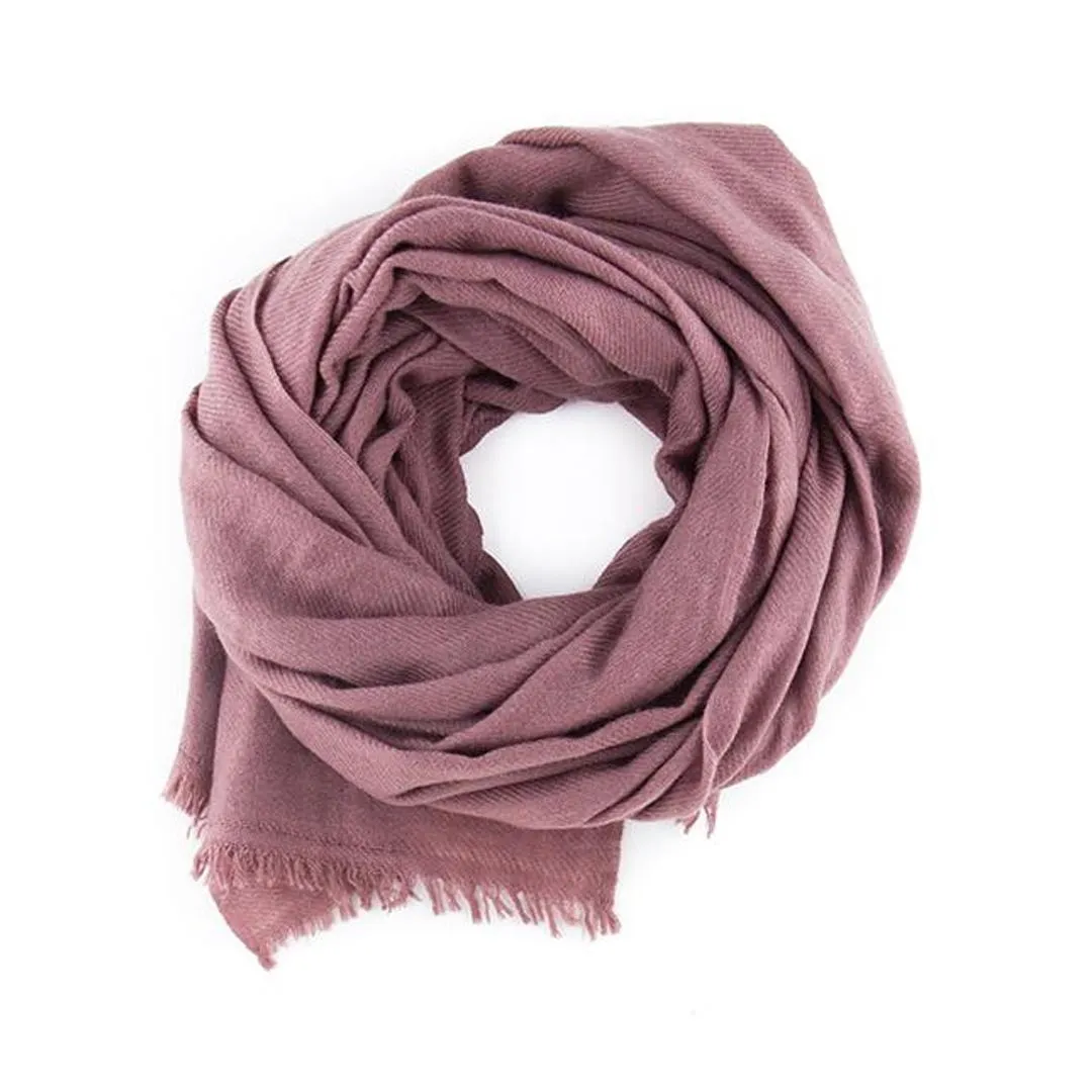 Cashmere scarf in antique rose by Foxtail