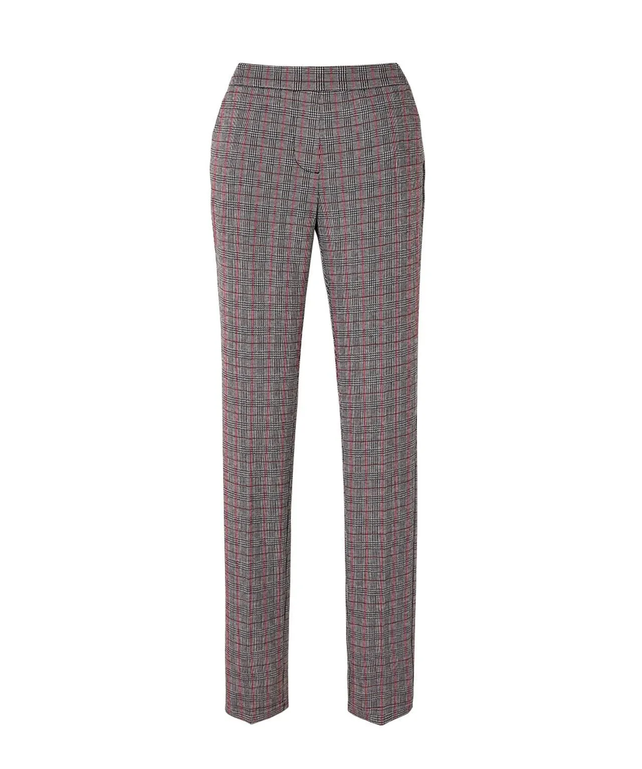 Checked Slip-on Pants