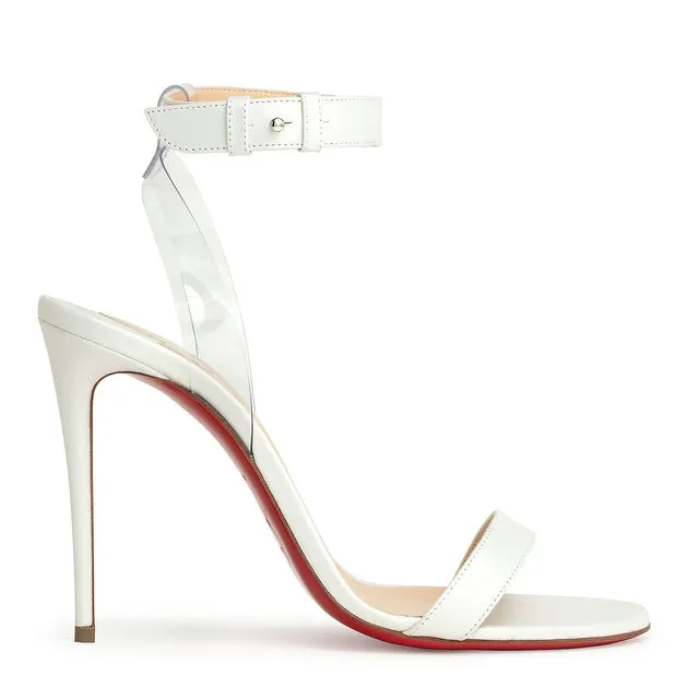 Christian Louboutin PVC and White Leather Sandals