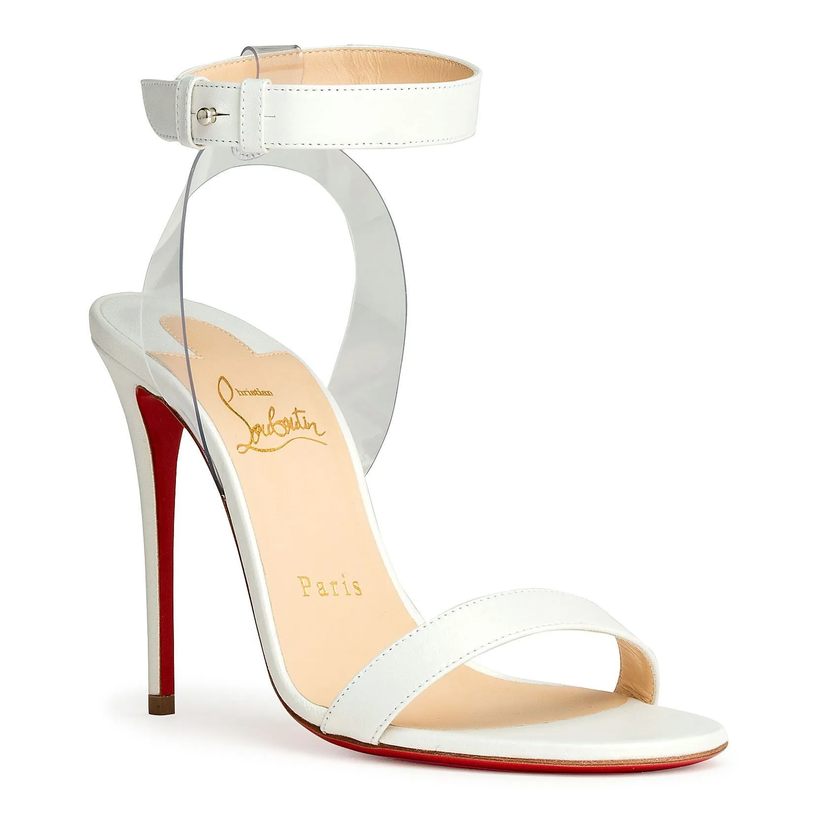 Christian Louboutin PVC and White Leather Sandals