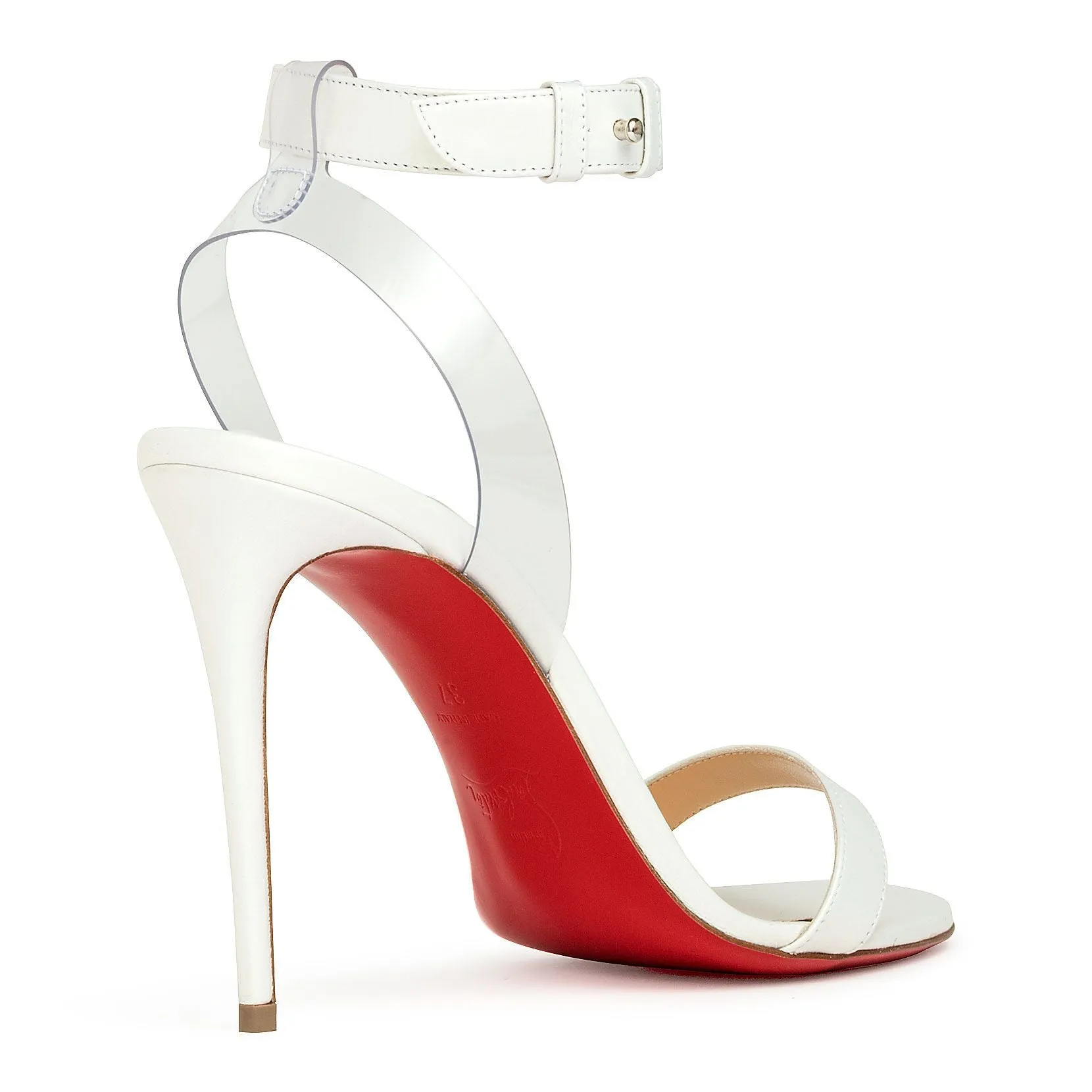 Christian Louboutin PVC and White Leather Sandals