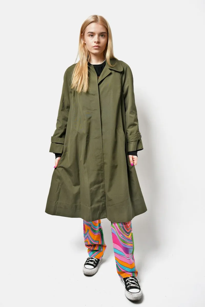 Classic 90s Green Trench Coat