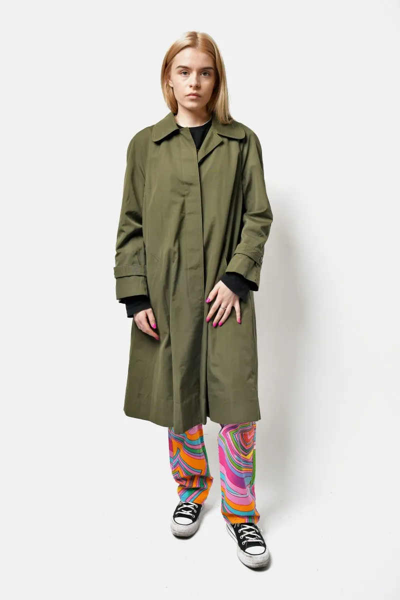 Classic 90s Green Trench Coat