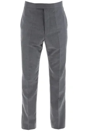 Classic Men's Grey Wool Twill Trousers