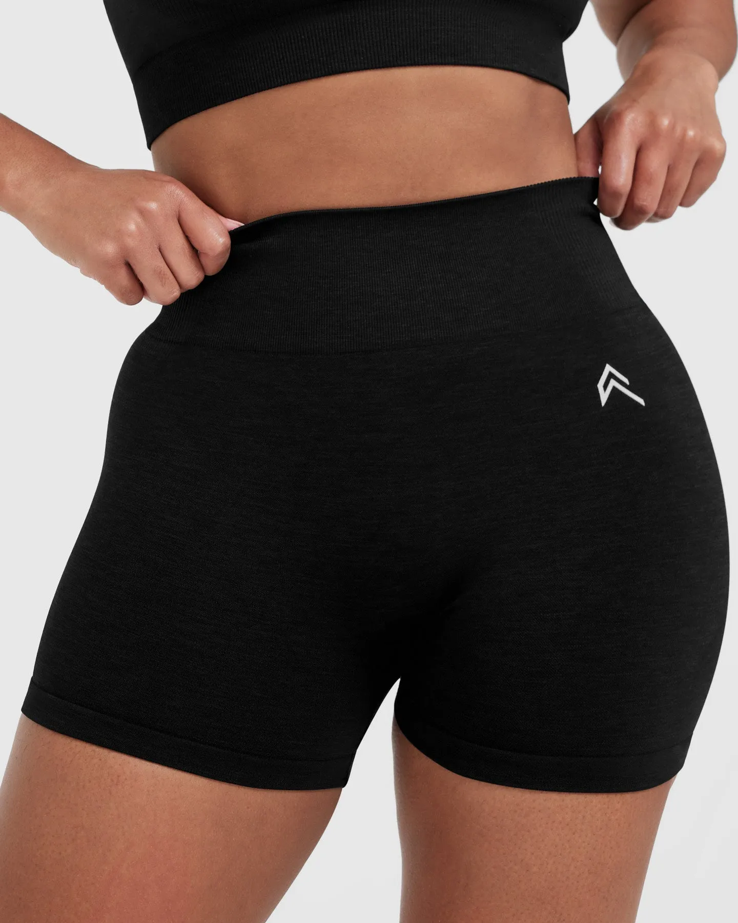 Classic Seamless 2.0 Booty Shorts Black Marl