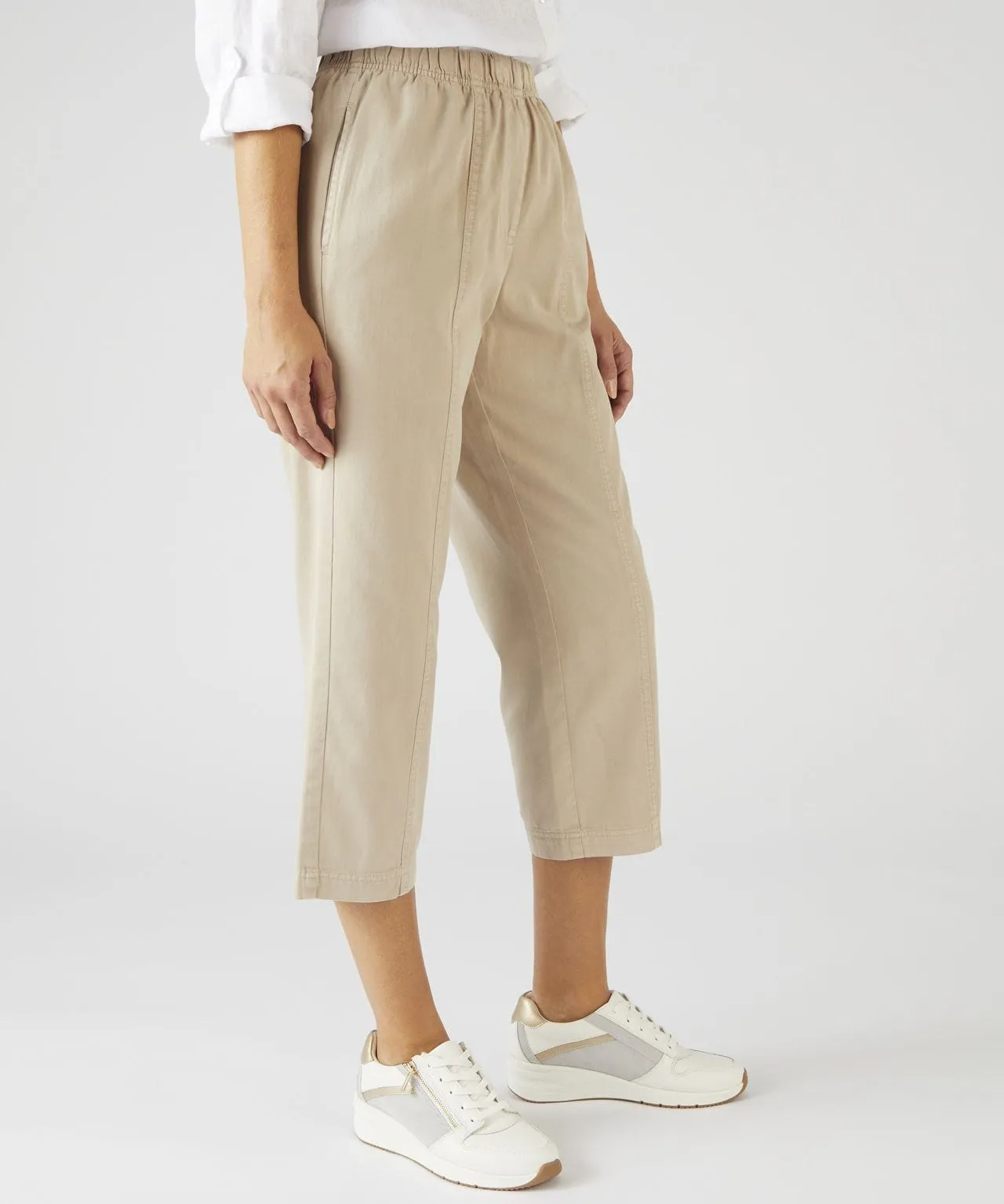 Cotton Cropped Trousers