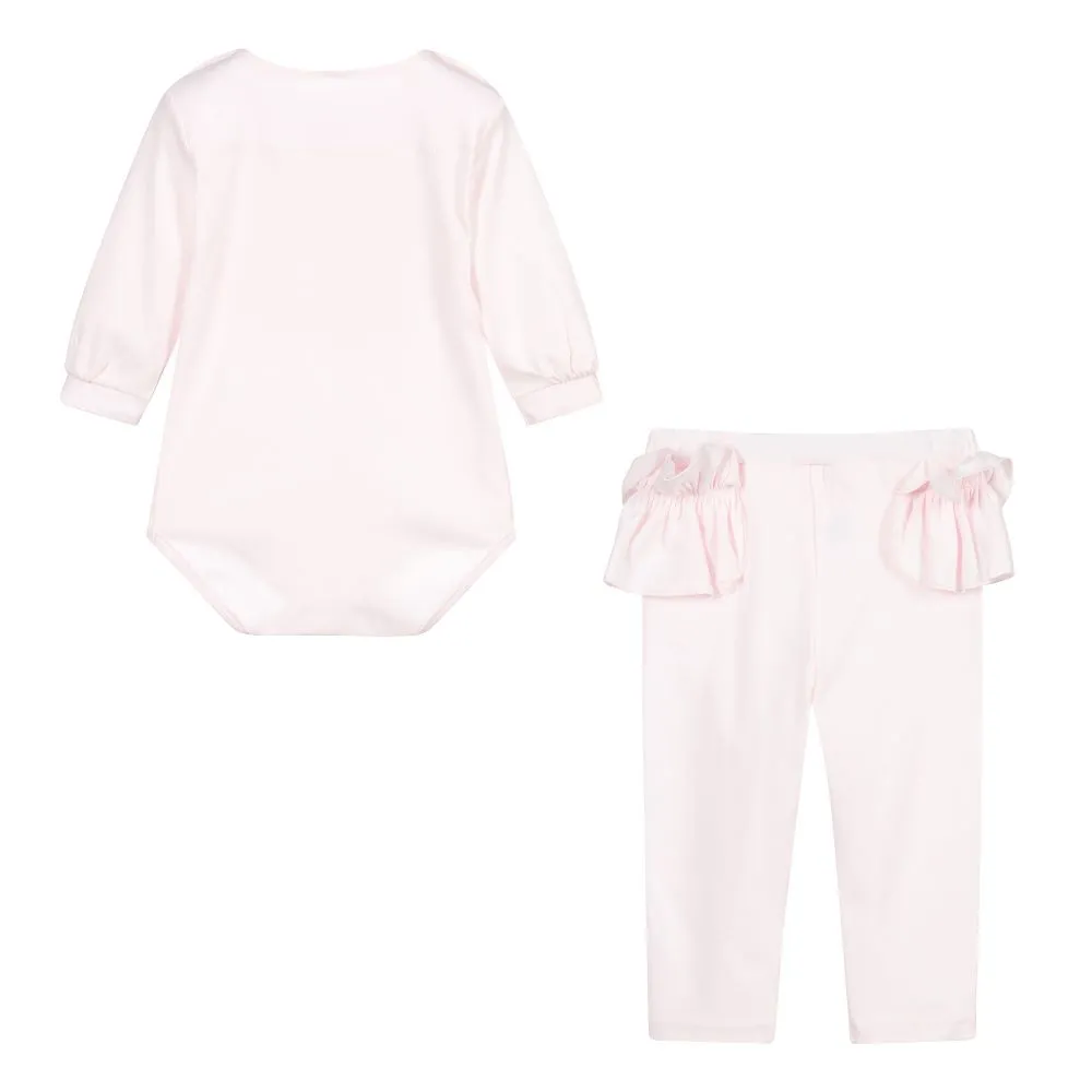 Cotton Leggings Set in Pink