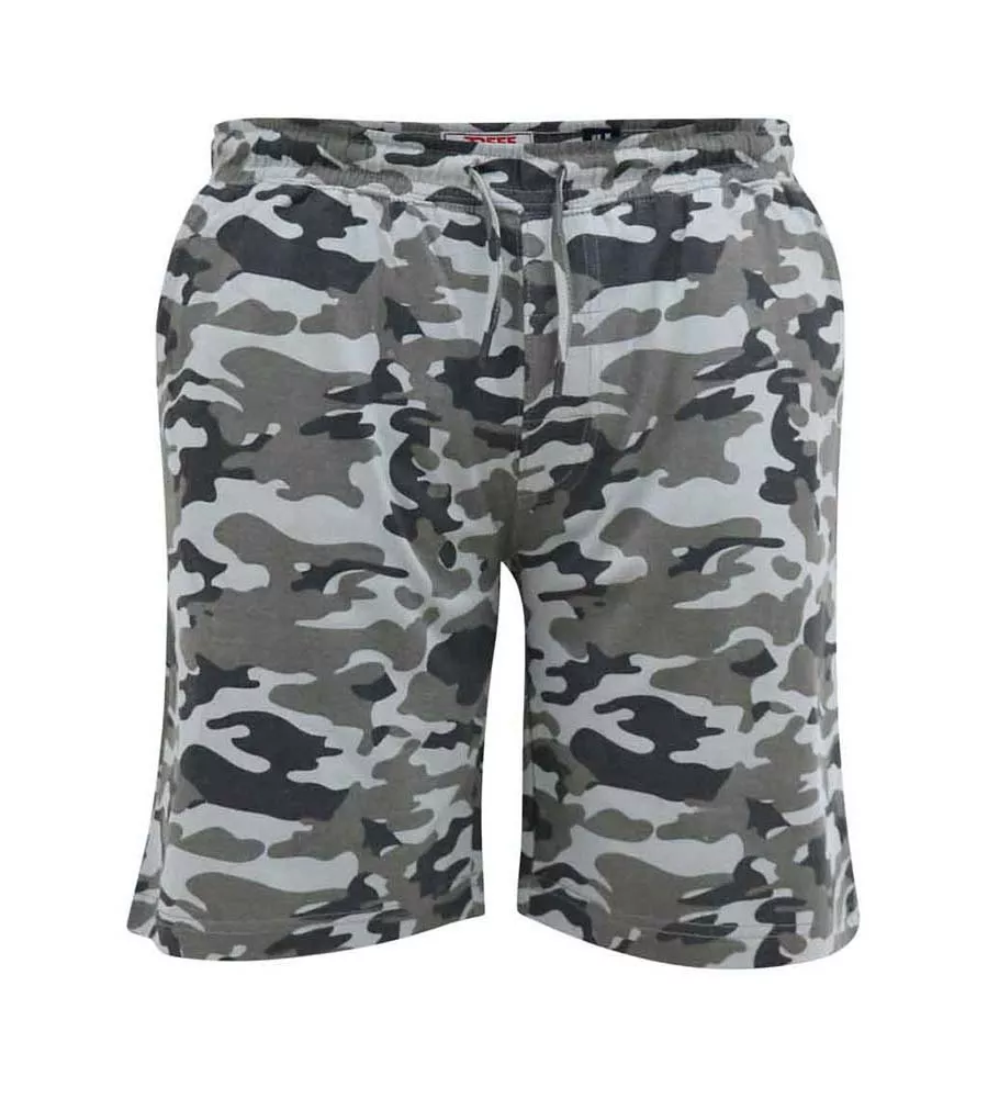 Big Men's Camouflage Jersey Shorts with Elastic Waist (CARLTON)