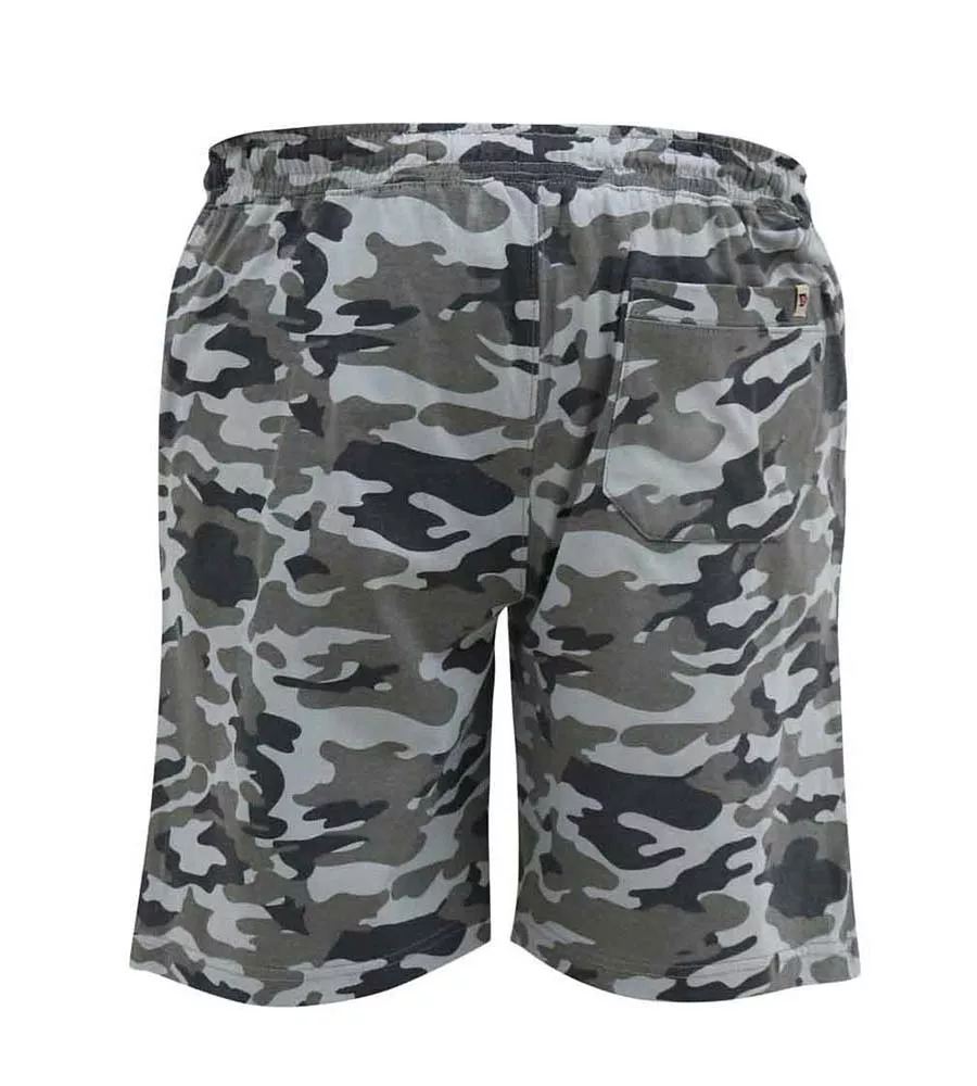 Big Men's Camouflage Jersey Shorts with Elastic Waist (CARLTON)