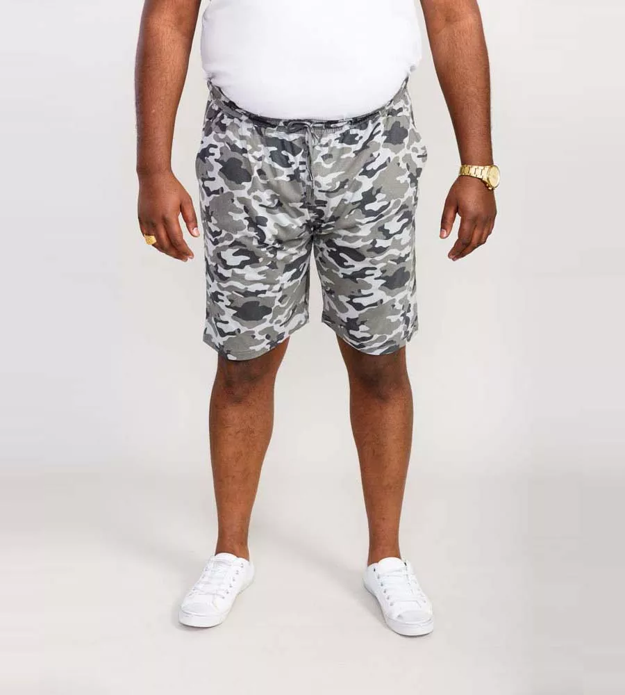 Big Men's Camouflage Jersey Shorts with Elastic Waist (CARLTON)