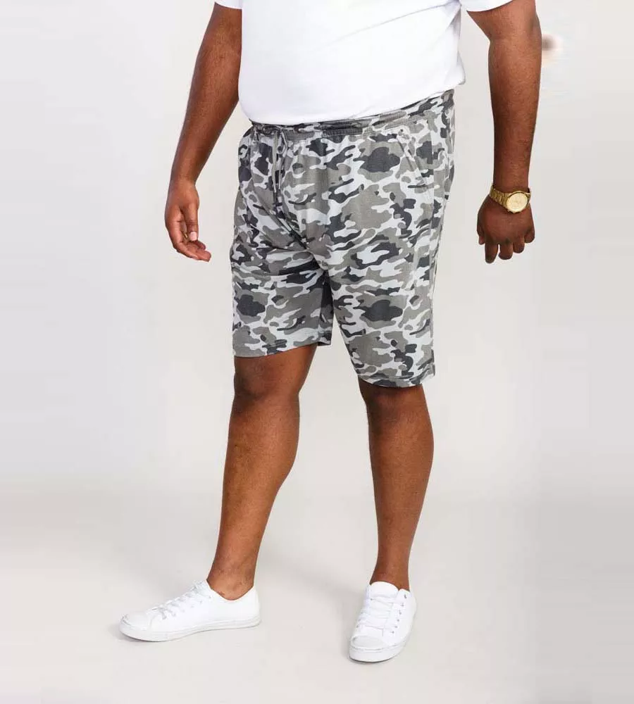 Big Men's Camouflage Jersey Shorts with Elastic Waist (CARLTON)