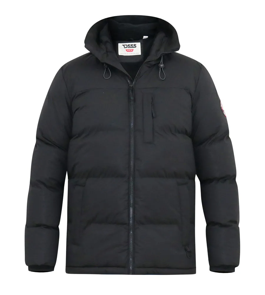 Big Men's Quilted Puffer Jacket with Micro Fleece Lining and Hood - D555 DOMENIC