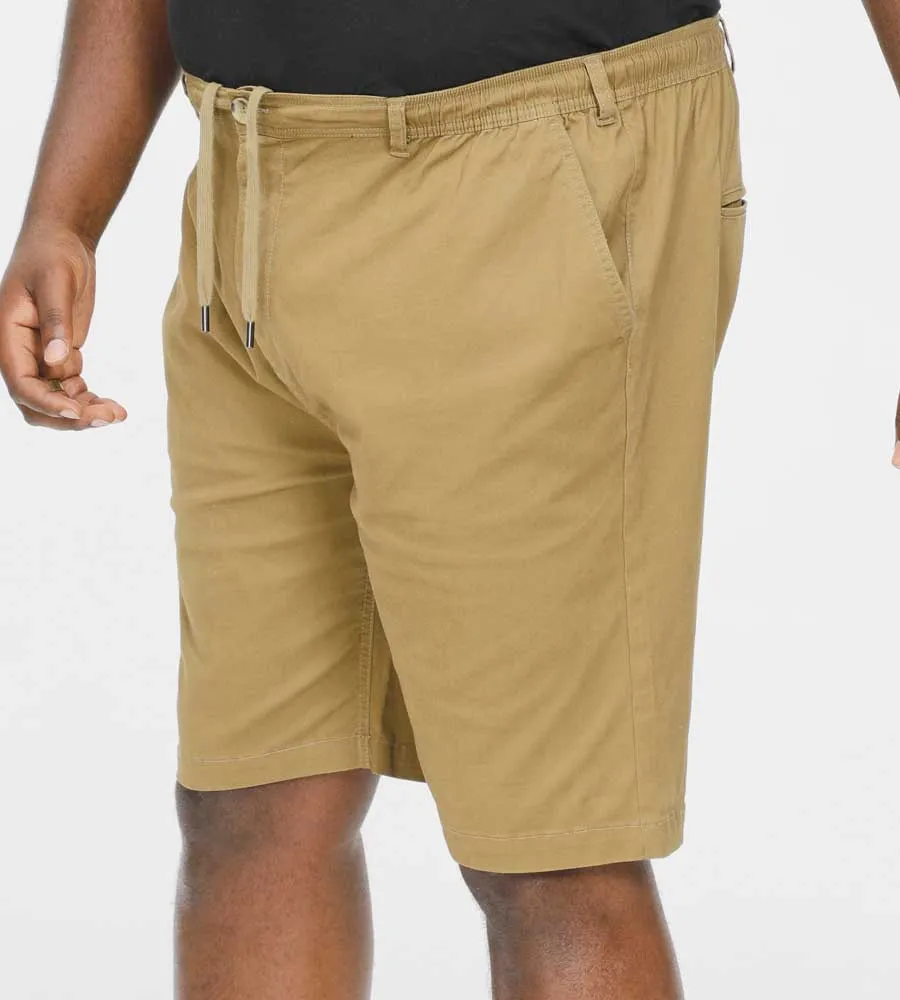 Tobacco Stretch Big Men's Shorts with Internal Drawcord (ARIES 2)