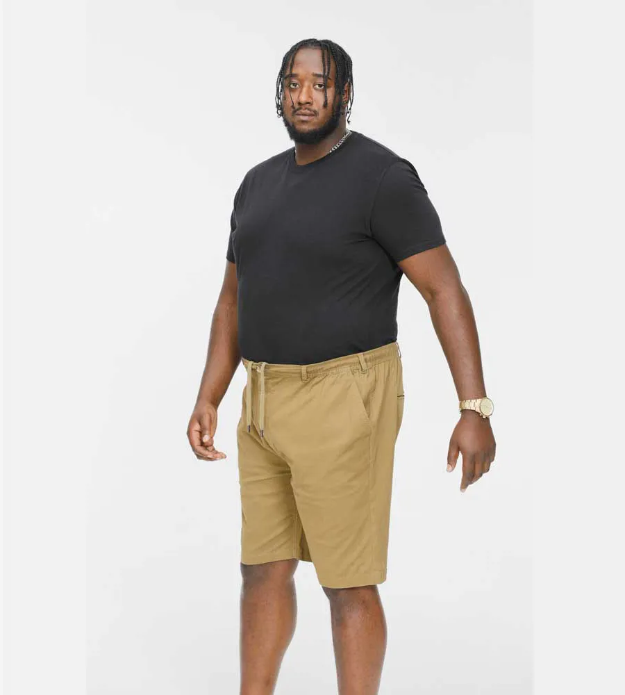 Tobacco Stretch Big Men's Shorts with Internal Drawcord (ARIES 2)