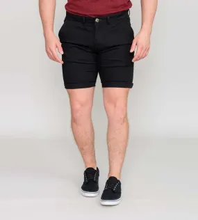 D555 Black Stretch Chino Shorts for Men in Basildon