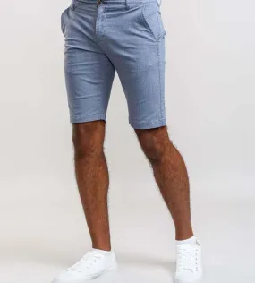 Blue Printed Stretch Shorts for Men (HARDY)