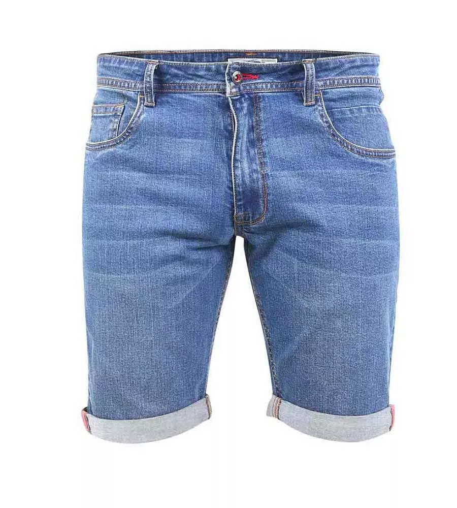 D555 Blue Stretch Denim Shorts for Men in Broxbourne