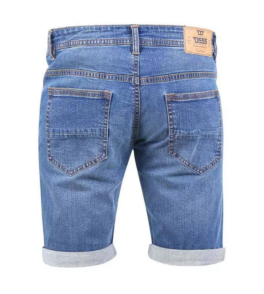 D555 Blue Stretch Denim Shorts for Men in Broxbourne