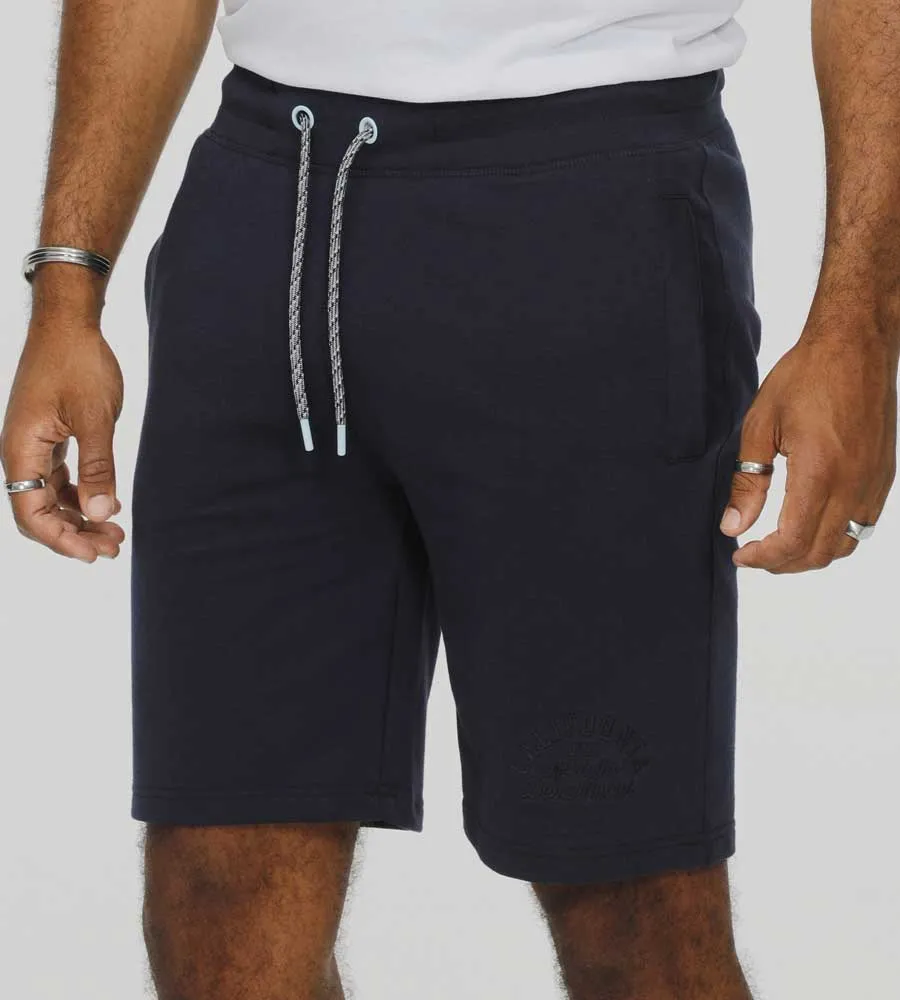 Navy Men's Shorts with Elastic Waist and Loop Back (STEFAN 2)