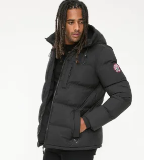 Men's Quilted Puffer Jacket with Micro Fleece Lining and Hood - D555 DOMENIC