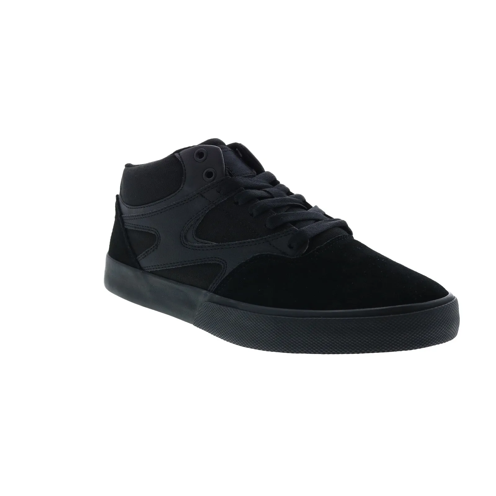 DC Men's Black Suede Skate Shoes - Kalis Vulc Mid ADYS300622-3BK