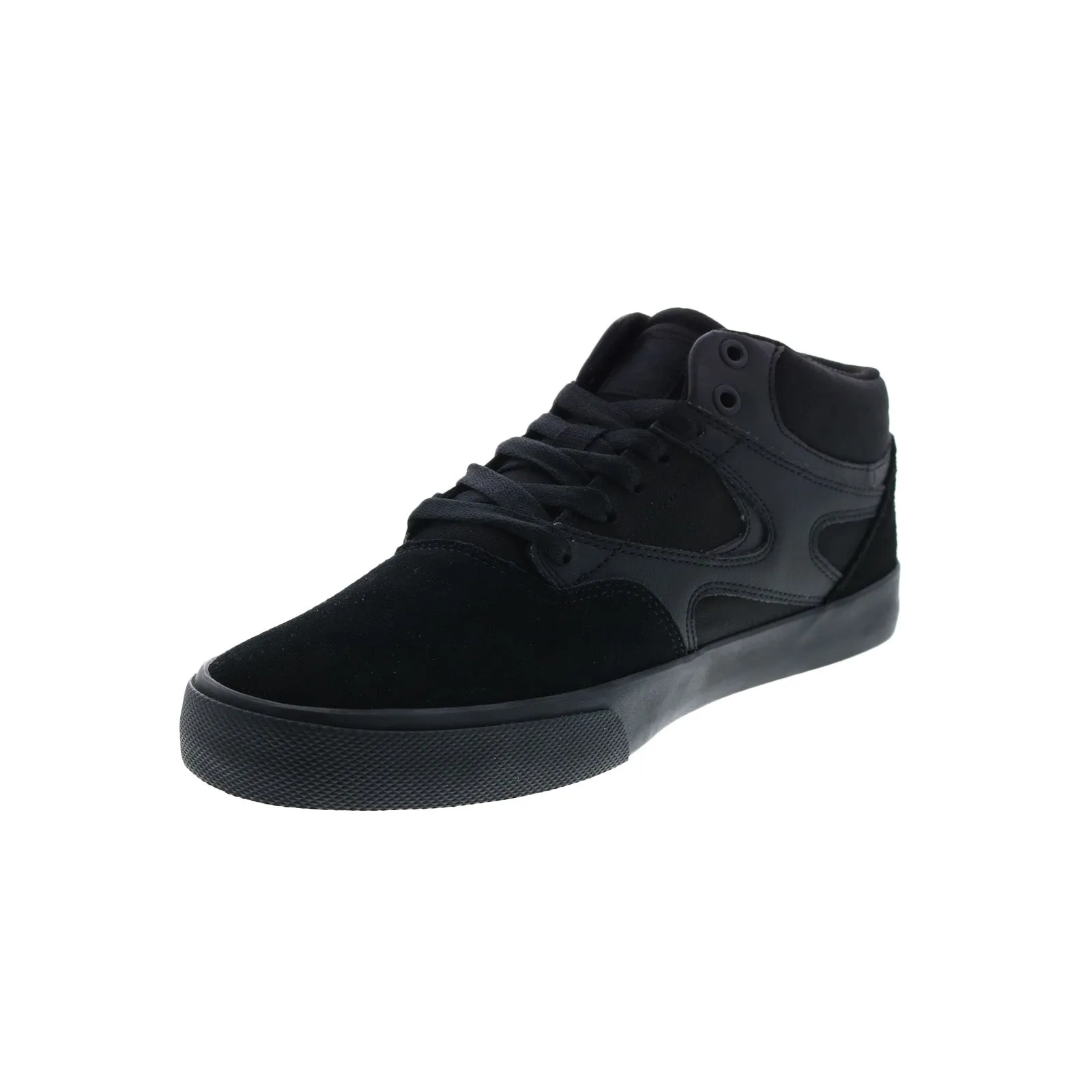 DC Men's Black Suede Skate Shoes - Kalis Vulc Mid ADYS300622-3BK