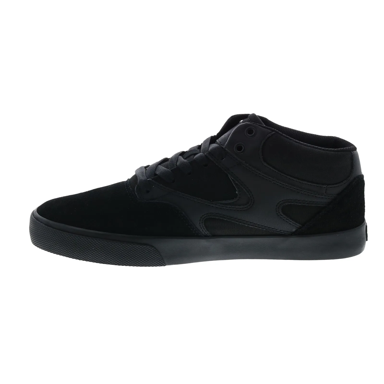 DC Men's Black Suede Skate Shoes - Kalis Vulc Mid ADYS300622-3BK