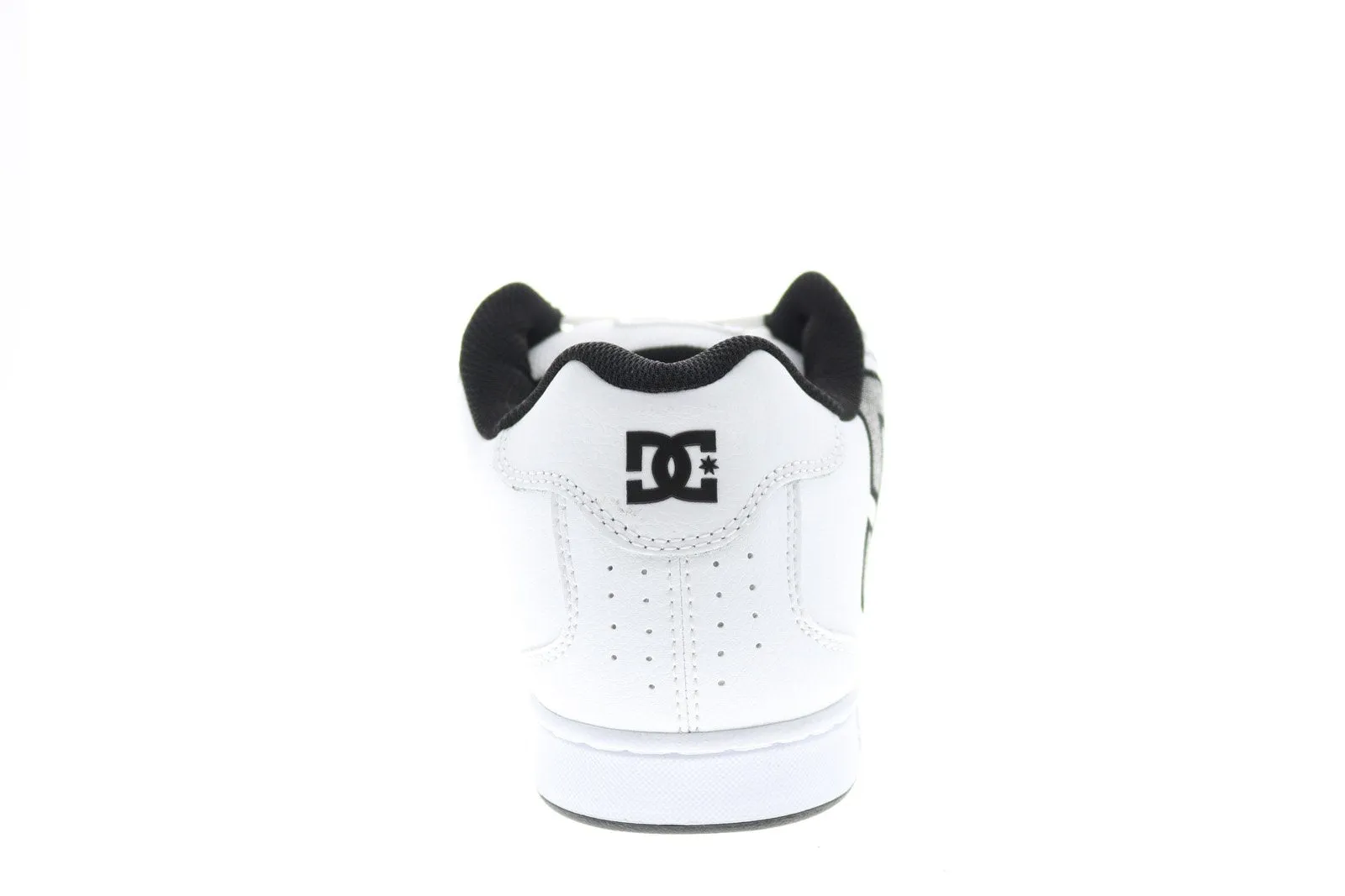 DC Net 302361-HHB Men's White Leather Skate Sneakers