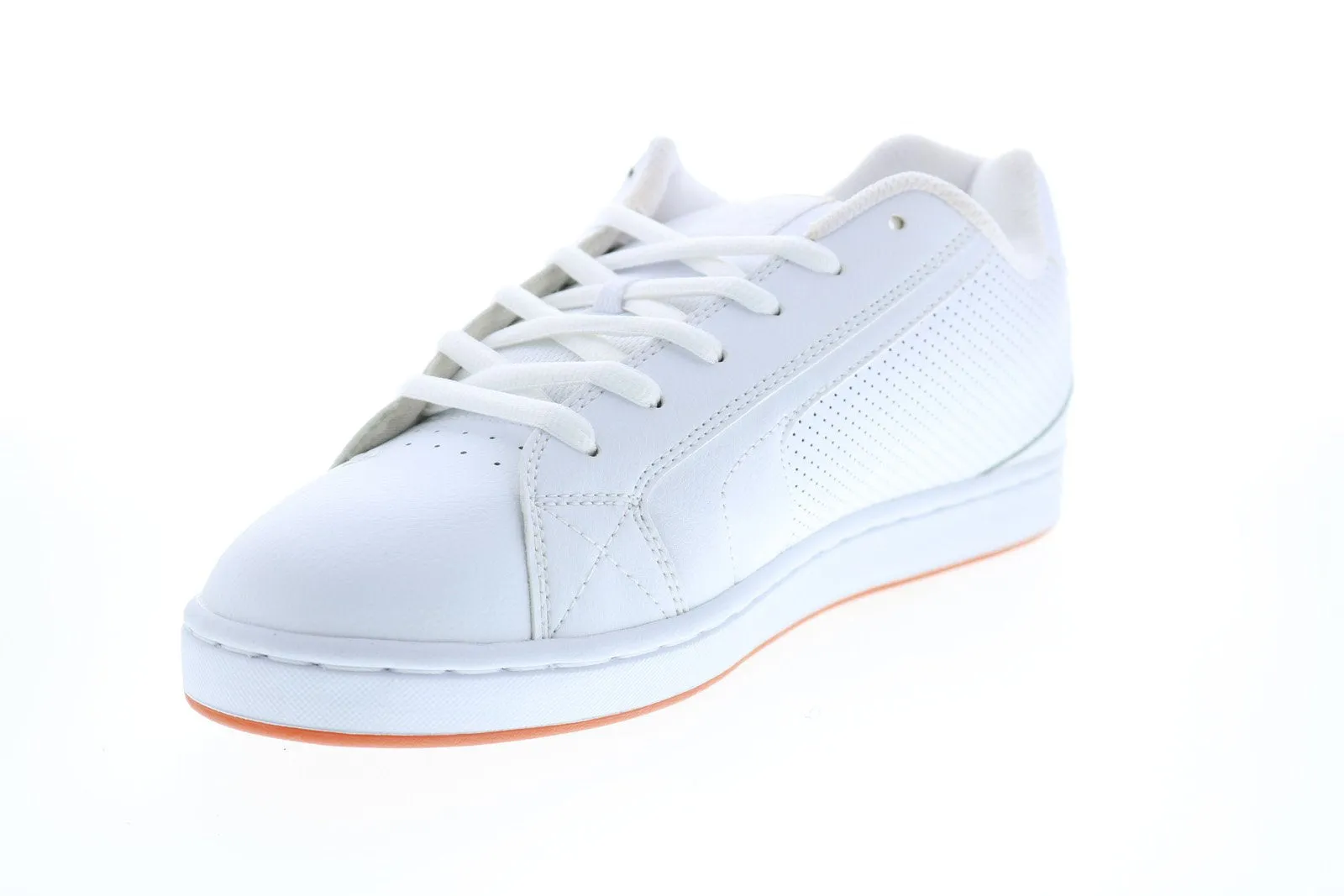 DC Net 302361 Men's White Leather Lace Up Skate Inspired Sneakers Shoes - SEO-friendly: White Leather Lace Up Skate Sneakers