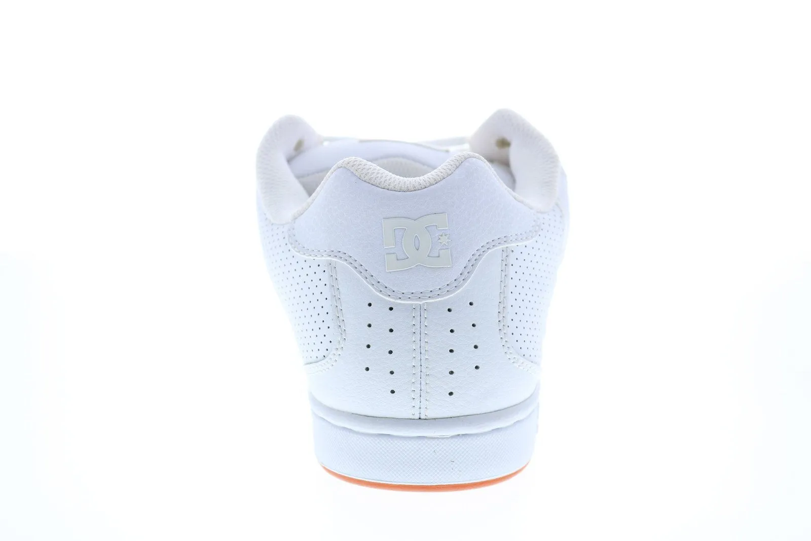 DC Net 302361 Men's White Leather Lace Up Skate Inspired Sneakers Shoes - SEO-friendly: White Leather Lace Up Skate Sneakers